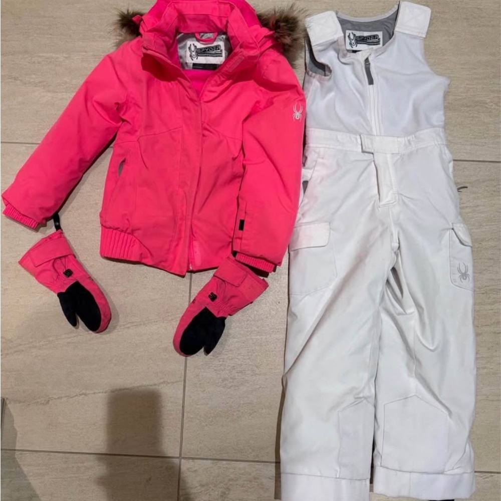 Spyder Jacket and Ivory Snow Bib Set